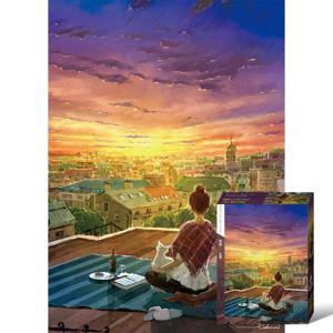 현현작가 저녁 노을 하루의 끝 2000피스 직소퍼즐 미니조각 액자선택 PG2001
