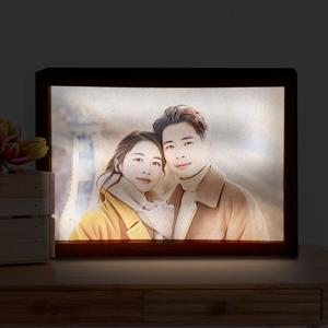 커스텀 주문제작 포토 무드등 액자형태 3색 LED 밝기조절가능