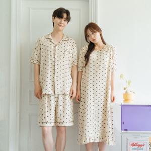 초코비 여름 커플 잠옷 원피스 파자마(브라캡ver추가)