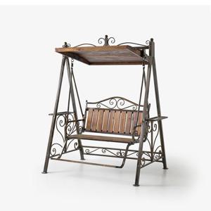 야외그네 정원 2인 지붕형 스윙벤치의자 안락 흔들체어 카페 펜션 가든가구 SWC02N