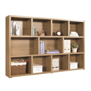 IS203 오크 와이드 3단 거실 책장 서재 오픈 낮은 수납장 사무실 아이방 인테리어 만화