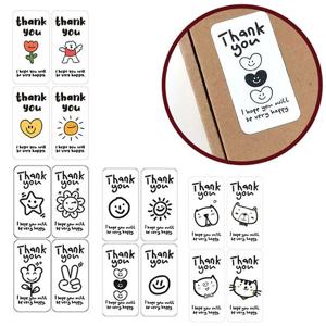 직사각 귀여운 일러스트 디저트 케이크 선물 포장 봉인 데코 실링 스티커 50P