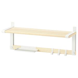 스코마카레 벽선반 장식장 화이트/사시나무 65cm