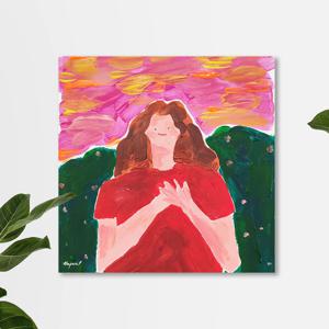 마음 프린트 캔버스 액자 3size 커스텀 캘리그라피 가훈액자