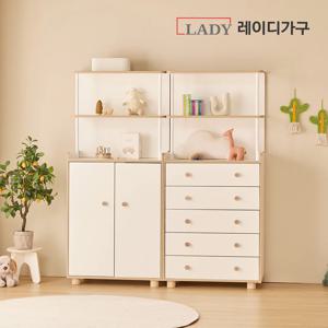 키디 베이비장 세트1  (도어옷장+5단서랍장)