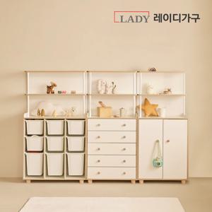 키디 아기 옷장 세트20 (도어 옷장 + 5단 서랍장 + 3열 장난감 수납장)
