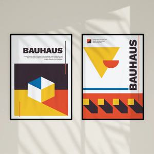 바우하우스 bauhaus 10종 포스터 브로마이드 미드센츄리 도형 컬러 액자