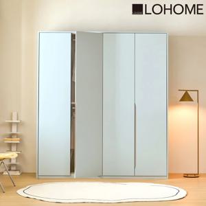 앤유임팩트 하프 1800 일체형 손잡이 여닫이 수납 옷장 (고급댐핑경첩도어)