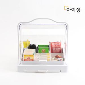 애니티 클린 커피트레이 사무실간식 보관함 티정리함 A492