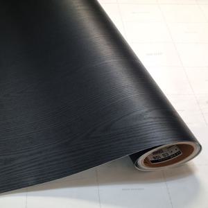 인테리어필름 엠보 우드시트지 나무결 샷시 엠브로스 블랙 ES108