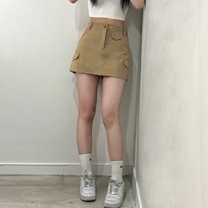 Y2K 카고 포켓 치마 바지 미니 짧은 숏 스커트 2color A라인 건빵 숏팬츠 반바지