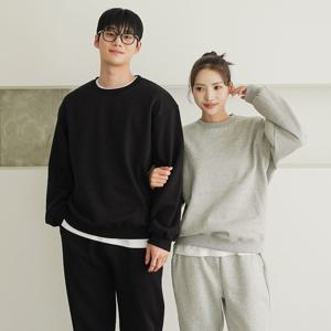 넉넉 무지 쭈리 남녀공용 기모 맨투맨