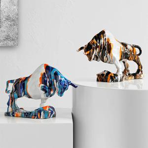 북유럽 수제 황소 인테리어 장식품 개업 이사 소품 조각상 조형물