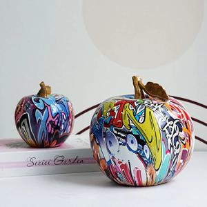 대형 핸드메이드 그래비티 과일 사과 애플 오브제 문진