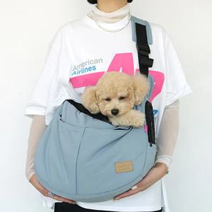 강아지 슬링백 이동가방 사계절용 패리스독 기내용 매쉬창