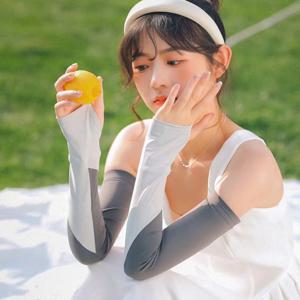 자외선차단 투톤 일체형 손등 커버 쿨토시 팔토시