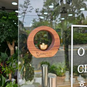 맞춤각인 월넛나무 도어벨 자석 현관종 풍경종 우드 (자석형)