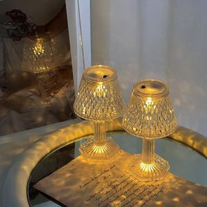 미니 크리스탈 고스트 무드등 수유등 수면등 취침등 무선 LED 갓등 인테리어 조명 소품