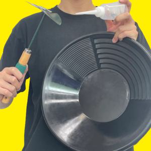 사금 채취 도구 세트 패닝 접시 쌍호미 스포이드 금채취 장비 탐사 팬 용품 흡입기 입