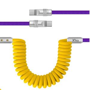 [1+1]실리콘 스프링 고속충전케이블  핸드폰 초고속 CTOC 충전기 240W
