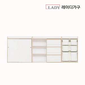 키디 아기 옷장 세트 31 (슬라이딩옷장+1200슬라이딩책장+2열장난감수납장)