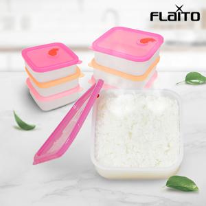 플라이토 실리콘 정사각용기 밥팩 소 250ml 냉동밥 전자랜지 전용 소분