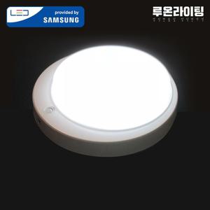 국산 LED 원형 센서등 15W 벨벳아이스커버 주야간 설정 가능