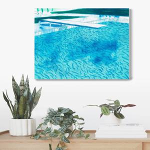 670호크니-수영장/우드노프레임액자 아크릴액자 캔버스판넬액자 컨템포라리 모던풍경화