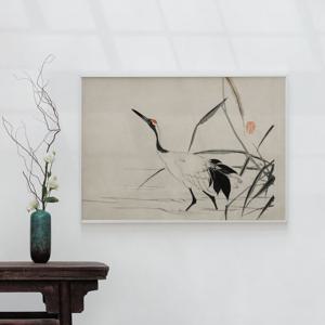 학 그림 동양화 무병장수 건강기원 그림 일본 민화 포스터 그림 외국인선물 풍경화 행운액자