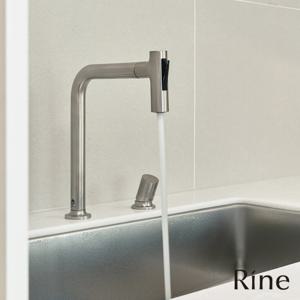 콤비 싱크대수전 SUS304 주방 투홀 거위목 R-2200