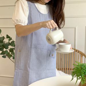 시어서커 여름 앞치마 보육 교사 어린이집 앞치마(2sizes)