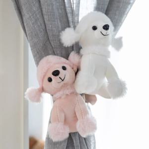 러블리한 강아지 인형 장식 커튼집게 14cm 2color 인테리어 실내 장식 홀더 고정