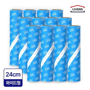1+1 오리지널 롱 와이드24cm 사선컷팅 테이프크리너 리필 12입(6입+6입)