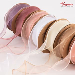 오간디 쉬폰 리본 7색 선물 포장 공예 공작 장식 단체 공방 만들기 꾸미기 용품