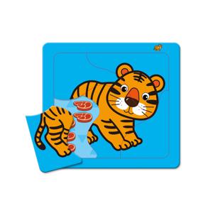 연두팡 인지퍼즐 단품 동물 - 호랑이(5조각)