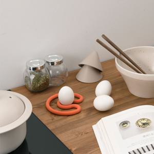 콤마 실리콘 에그 소품 테이블 냄비받침