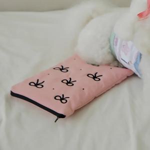 아이스팩파우치 강아지쿨매트 리본