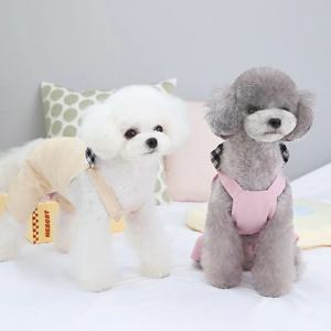 반려동물 강아지옷 베이비 체크 멜빵 시선강탈 오버올