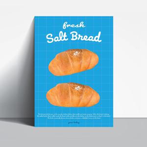 카페 인테리어 소금빵 포스터