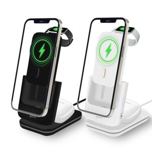 폴딩 with 워치 3IN1 맥세이프 보조 배터리 충전기 세트 화이트