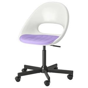 로베리에트+말셰르 회전의자+패드 책상의자 화이트 블랙/라일락