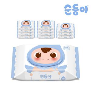 엘블루 물티슈 휴대 캡형 20매 12팩