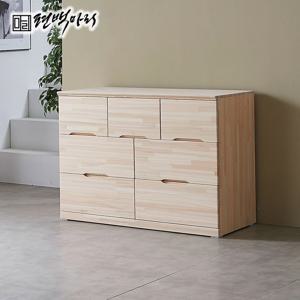 편백(히노끼) 1200/1500 와이드 3단 서랍장 P-DR-012, 013