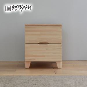 편백 원목 사이드 2단 협탁 P-CA-029