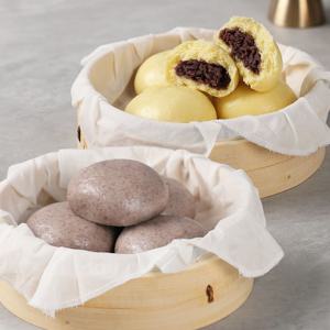 옛날전통 그대로 안흥 할매 단호박쌀찐빵/옛날전통 그대로 안흥 할매 흑미쌀찐빵 (각20개씩)