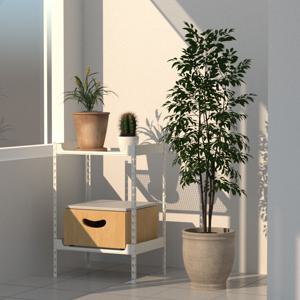 화분선반 녹방지 철제 선반 400X300X600X2단