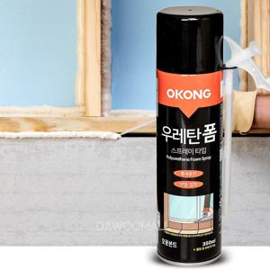 오공 우레탄폼 일회용 350ml 에어컨 구멍 막기 단열 난연