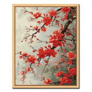 DIY 보석십자수 액자형 풍경 43x54cm D688_홍매화
