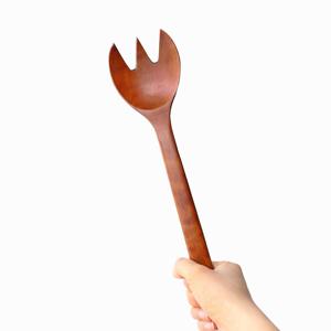장미목 옻칠 샐러드포크 ( 감성 우드 샐러드 서버 집게 서빙 스푼 커트러리 볶음스푼 )