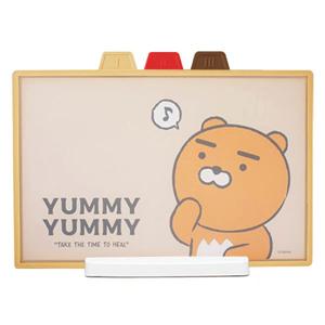 카카오프렌즈 라이언카페 슬림인덱스도마 사각세트 거치대 포함 직사각도마 (0409)